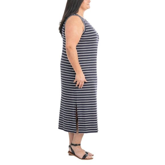 NWT Hilary Radley Soft Comfy Sleeveless Side Slit Midi Dress - Picture 6 of 6